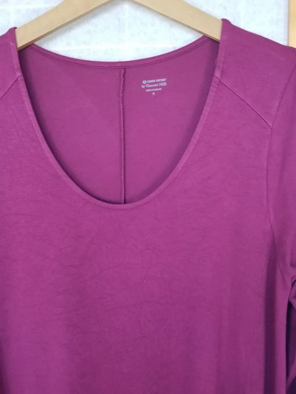 Garnet Hill Knit Midi Dress Merlot Long Sleeves Size Medium